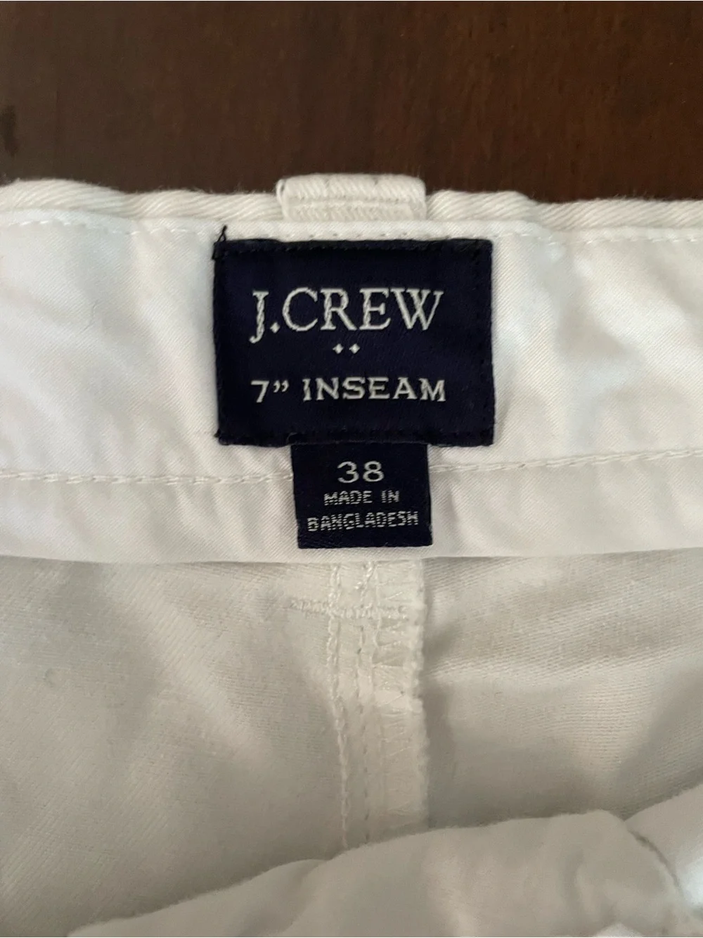J. Crew Men's White Cotton Chino Shorts